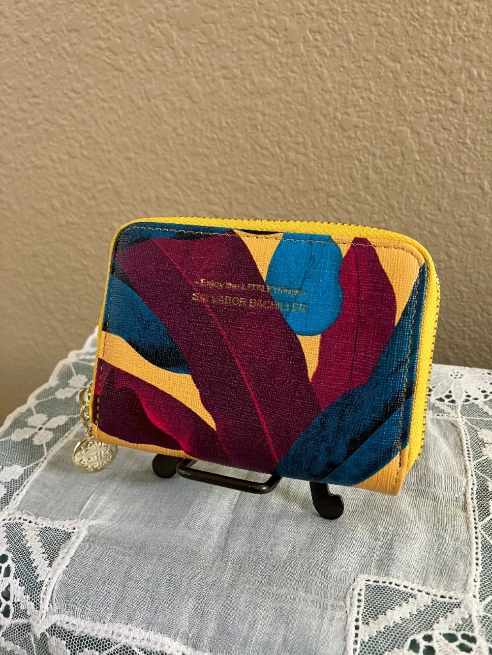 Salvador Bachiller Purple Floral Wallet